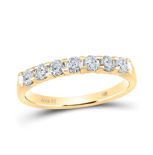 14kt Yellow Gold 1/2ctw Diamond Machine Set Band