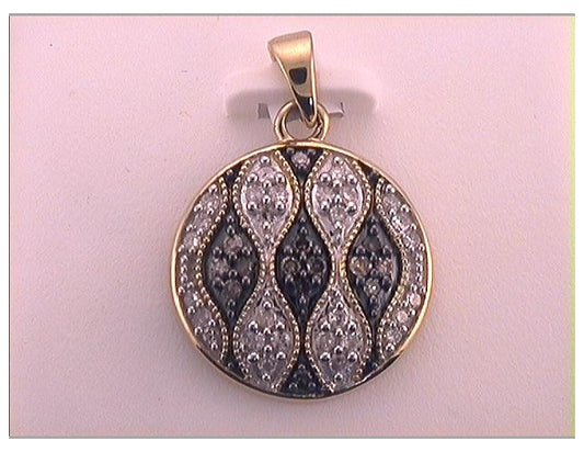 10kt Yellow Gold 1/3ct. Diamond Fashion Brown Pendant