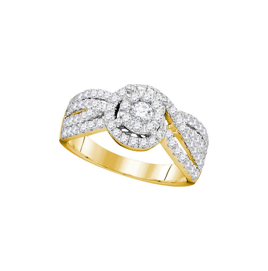 14kt Yellow Gold Womens Round Diamond Solitaire Bridal Wedding Engagement Ring 1.00 Cttw