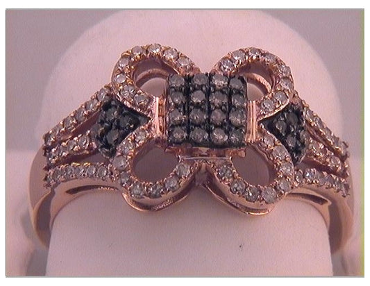 10kt Rose Gold 1/2ct. Diamond Fashion Brown Ring
