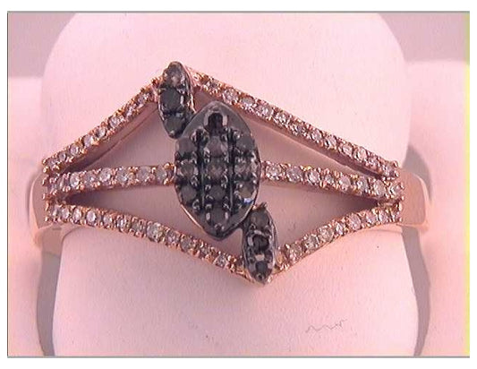 10kt Rose Gold 1/3ct. Diamond Fashion Brown Ring