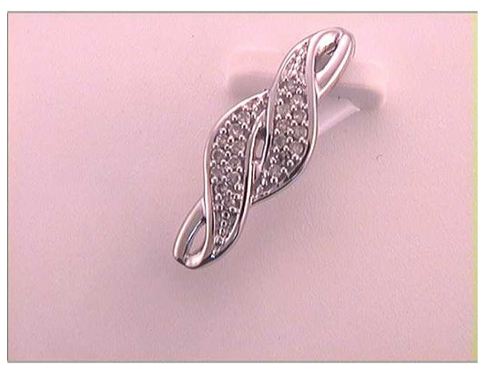 10kt White Gold 1/20ctw Diamond Fashion Pendant