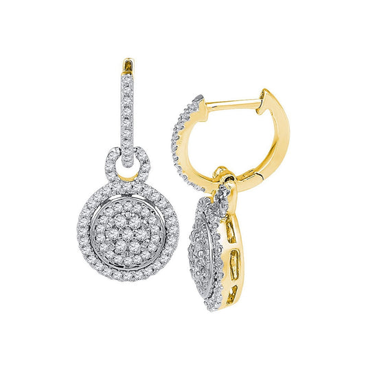 10kt Two-tone Gold 3/4ctw Diamond Fashion Earrings