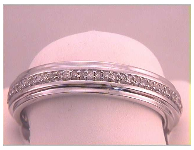 14kt White Gold 1/3ctw Diamond Fashion Band Size 10