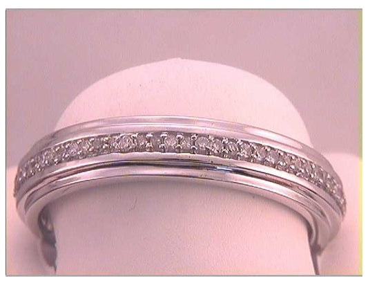14kt White Gold 1/3ctw Diamond Fashion Band Size 10