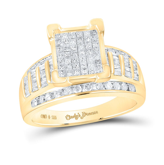 Sterling Silver 1 Cttw Diamond Fashion Ring Size 5