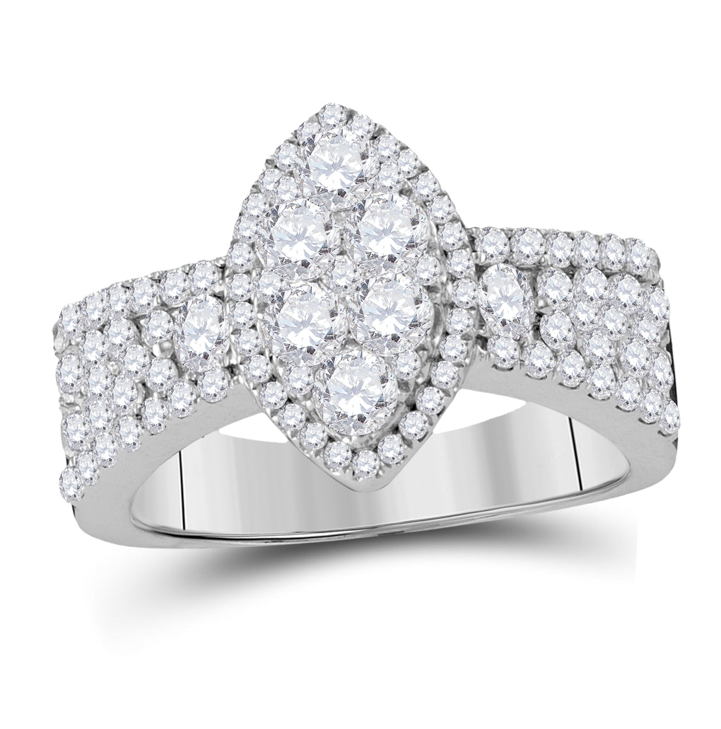 10kt White Gold 1 5/8ctw Diamond Fashion Ring