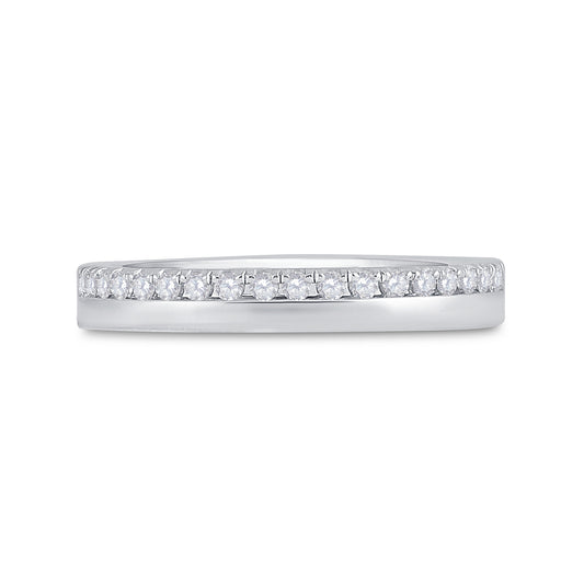 14K White Gold Womens Round Diamond Wedding Band Ring 1/5 Cttw, Womens Size: 5-10