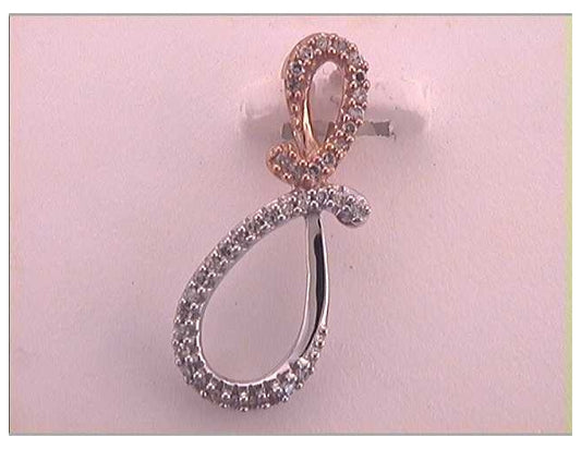 10kt Two-tone Gold 1/10ctw Dia. Gift Pendant