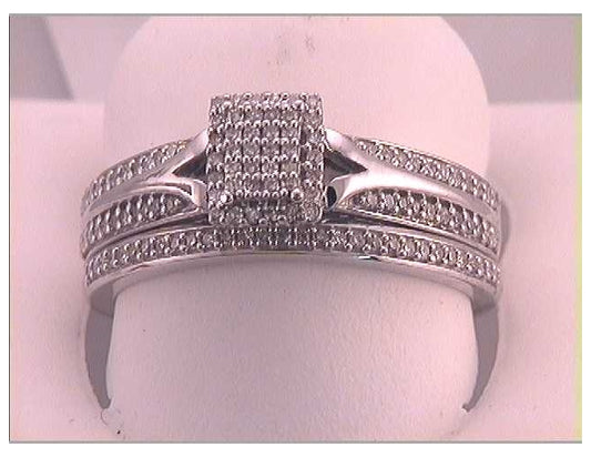 10kt White Gold 1/3ct. Diamond Bridal Set