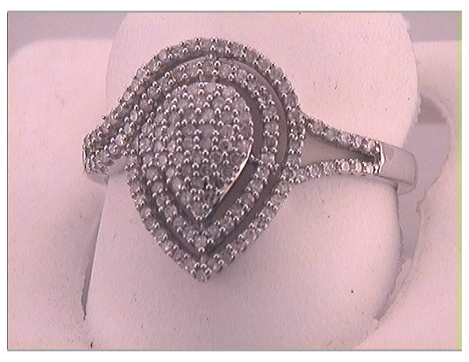 10kt White Gold 3/8ctw Diamond P1p2 Gift Ring