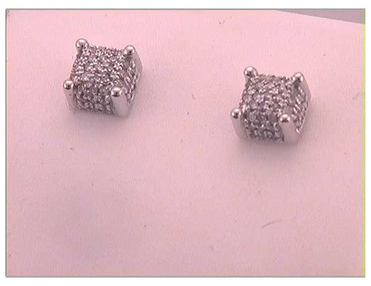 10kt White Gold 1/6ctw Diamond Fashion Earring