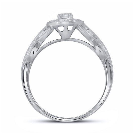 14kt White Gold Womens Round Diamond Solitaire Bridal Wedding Engagement Ring 3/4 Cttw