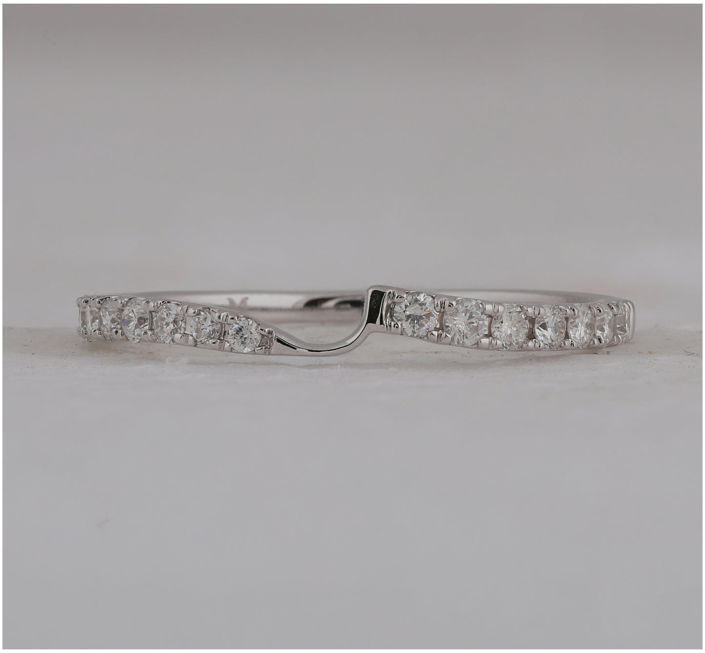 14K White Gold Womens Round Diamond 2-stone Wedding Band 1/4 Cttw, Womens Size: 5-10