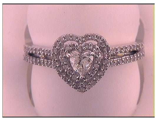 10kt White Gold 5/8ct Diamond 1/3chrt Bridal Ring