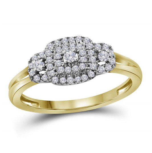10K Yellow Gold Round Diamond Solitaire Bridal Wedding Engagement Ring 1/4 Cttw, Womens Size: 5-10