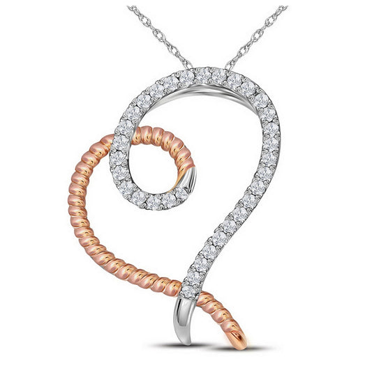 10kt Two-tone Gold 1/12ct Diamond Pendant