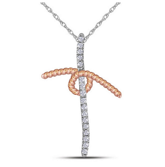 10kt Two-tone Gold 1/12ct. Diamond Pendant
