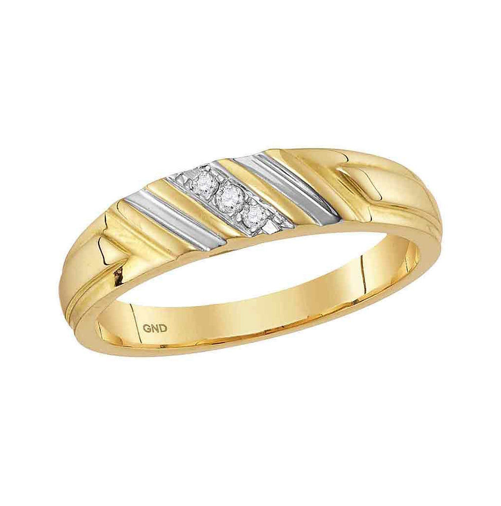 14K Yellow Gold His Hers Round Diamond Cluster Matching Wedding Set 1/4 Cttw, Womens Size: 5-10, Mens Size: 7-13
