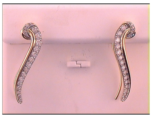 14kt Yellow Gold 3/4ctw Diamond Fashion Earring