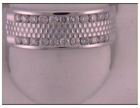 14kt White Gold 1/2ctw Diamond Machine Set Band