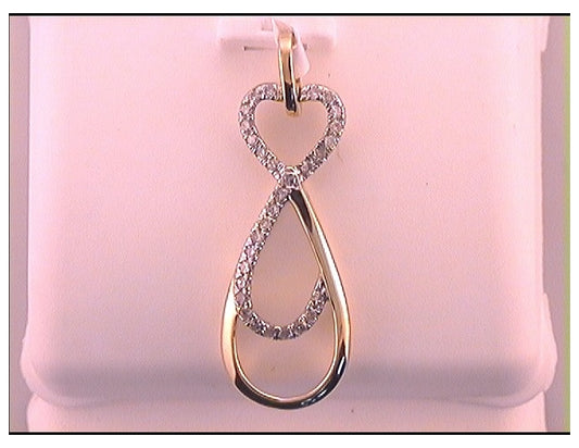 10kt Yellow Gold 1/8ctw Diamond Fashion Pendant