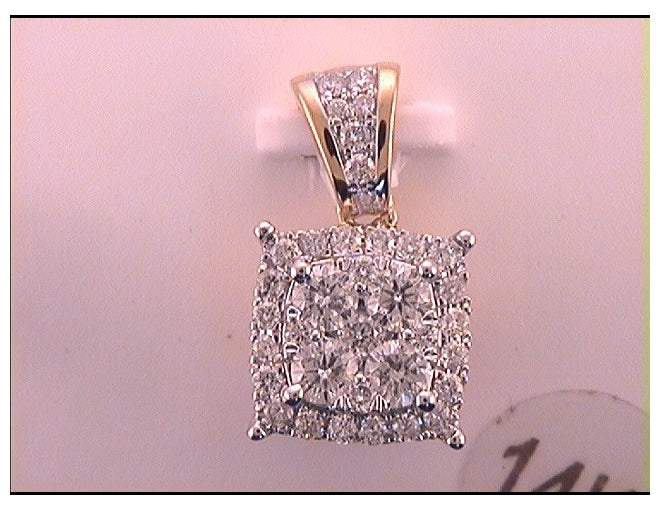 14kt Yellow Gold 3/4ct Diamond Fashion Pendant