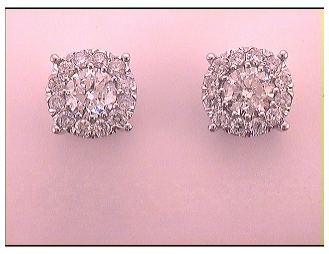 10kt White Gold 1 1/2ctw Diamond Fashion Earring