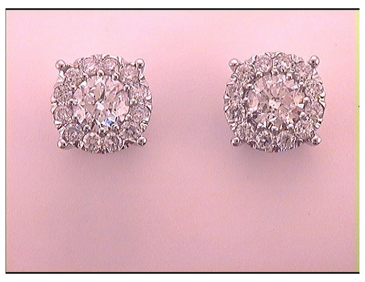 10kt White Gold 1 1/2ctw Diamond Fashion Earring