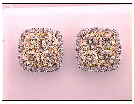 14kt Yellow Gold 2 5/8ctw Diamond Fashion Earring