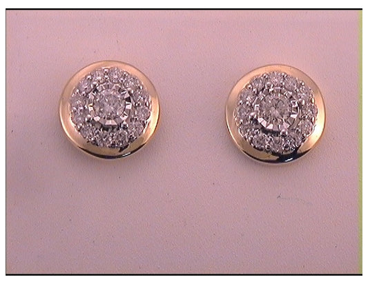 10kt Yellow Gold 1/2ctw Diamond Earring