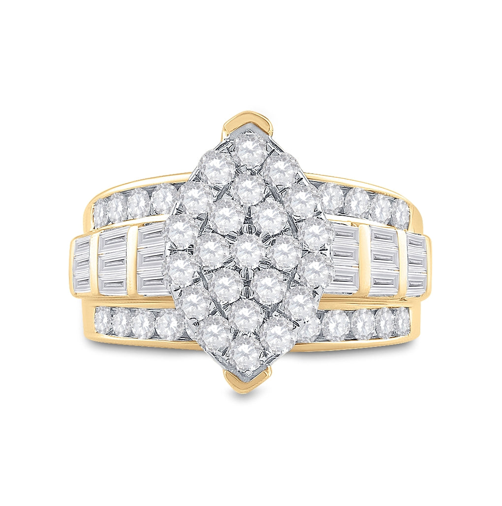 10K White Or Yellow Gold Diamond Oval Cluster Bridal Wedding Engagement Ring , Womens Size: 5-10