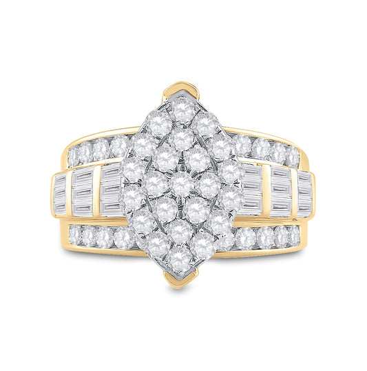 10K White Or Yellow Gold Diamond Oval Cluster Bridal Wedding Engagement Ring , Womens Size: 5-10
