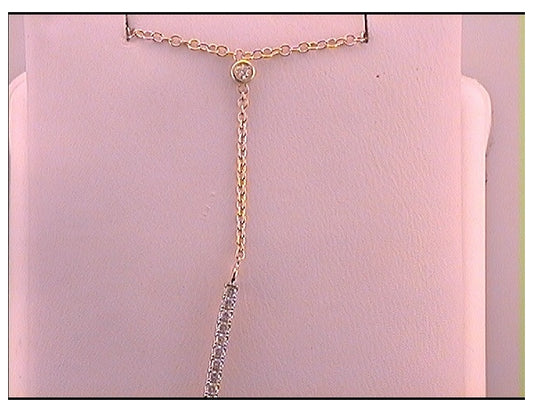 10kt Yellow Gold Womens Diamond Bar Fashion Pendant 1/4 Cttw