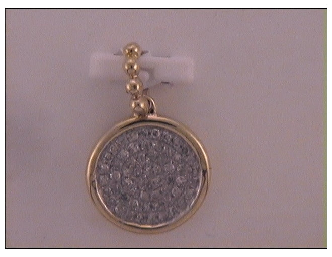 10kt Yellow Gold 1/6ctw Diamond Fashion Circle Pendant