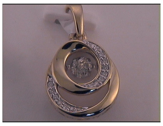 10kt Yellow Gold 1/5ctw Diamond Pendants