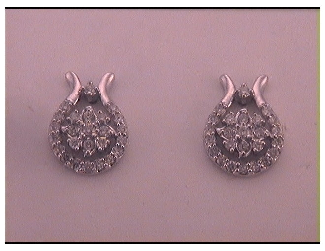 10kt White Gold 1/4 Cttw Diamond Earring