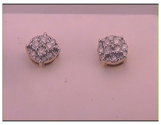 10kt Yellow Gold 1/3ct Diamond Earring