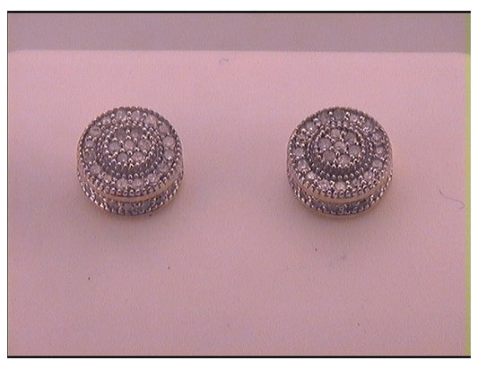 10kt Yellow Gold 1/3ct Diamond P4 Round Earring