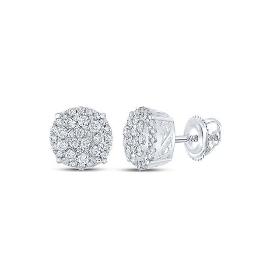 14kt White Gold 1 Ctw Diamond Ana M Round Round Earring