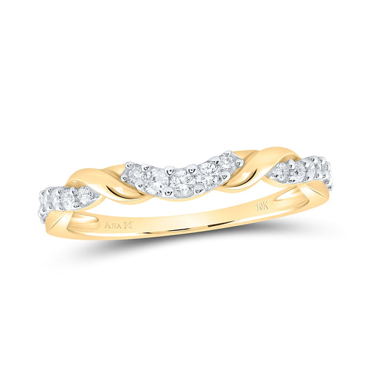 10kt Yellow Gold 1/5ct Diamond Womens Band