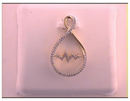 10kt Yellow Gold 1/6ctw Diamond Pendant