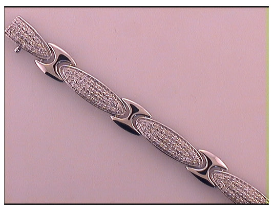 10kt White Gold 1 Ct Diamond Bracelet
