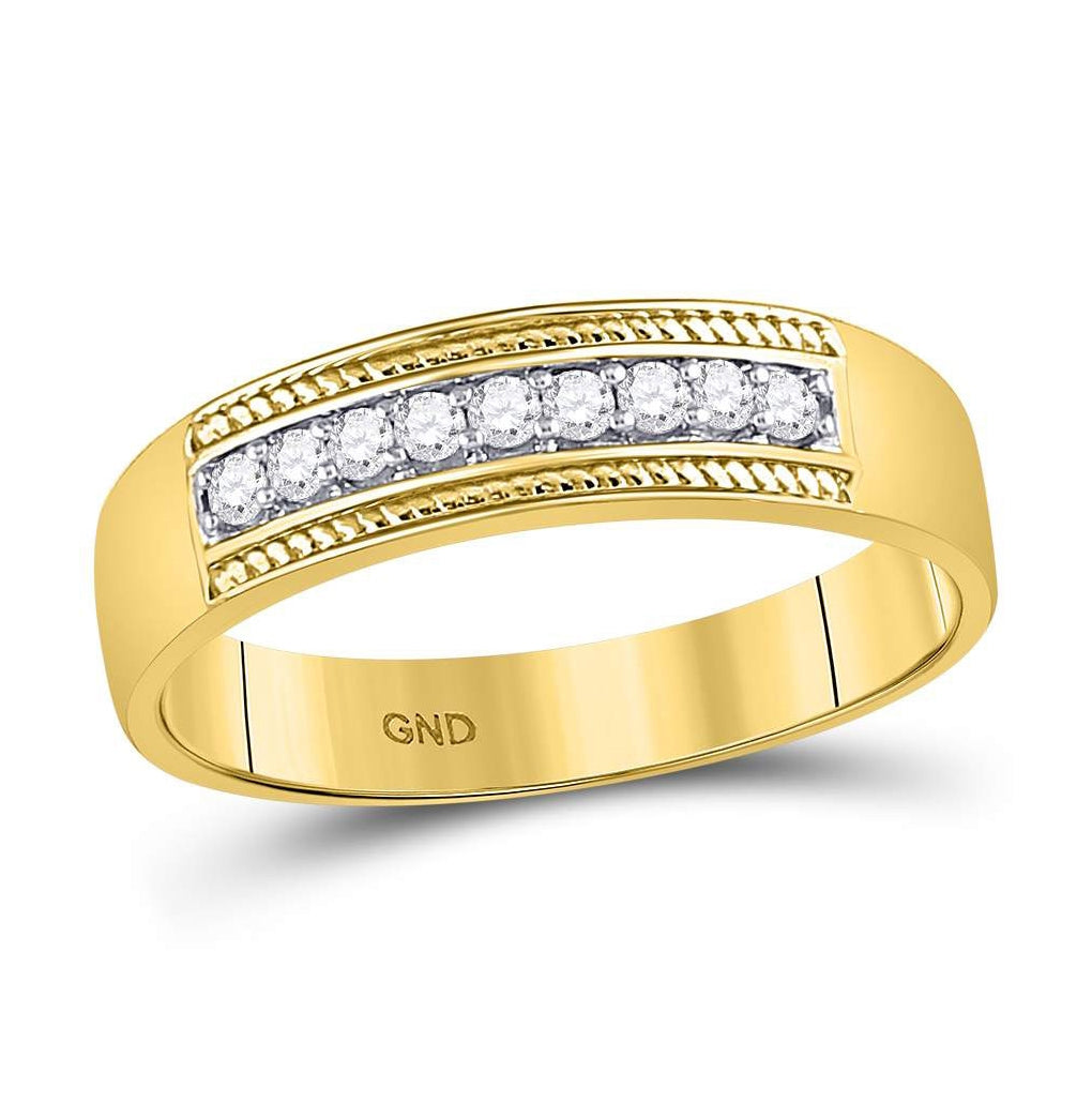 10K Yellow Gold His Hers Round Dia. Cluster Matching Wedding Set 3/4ctw, Women's Size: 5-10, Mens Size: 7-13