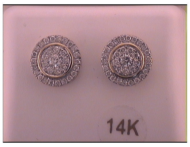 14kt Yellow Gold 3/4ctw Diamond Ana M Round Earring