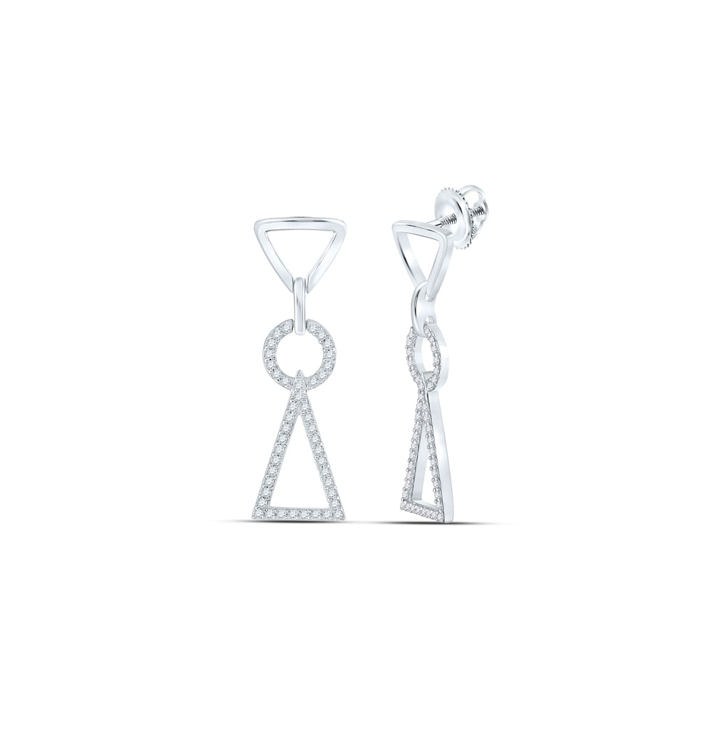 14kt White Gold 3/8ctw Diamond Earring