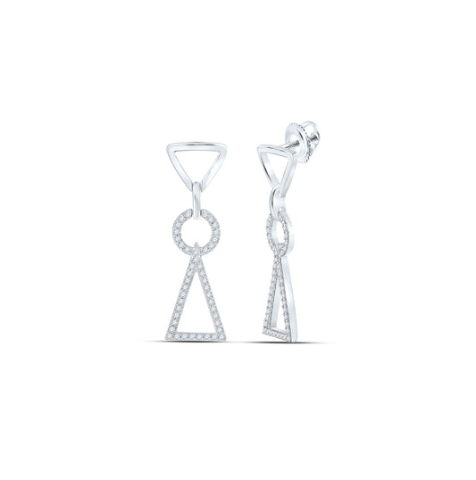 14kt White Gold 3/8ctw Diamond Earring
