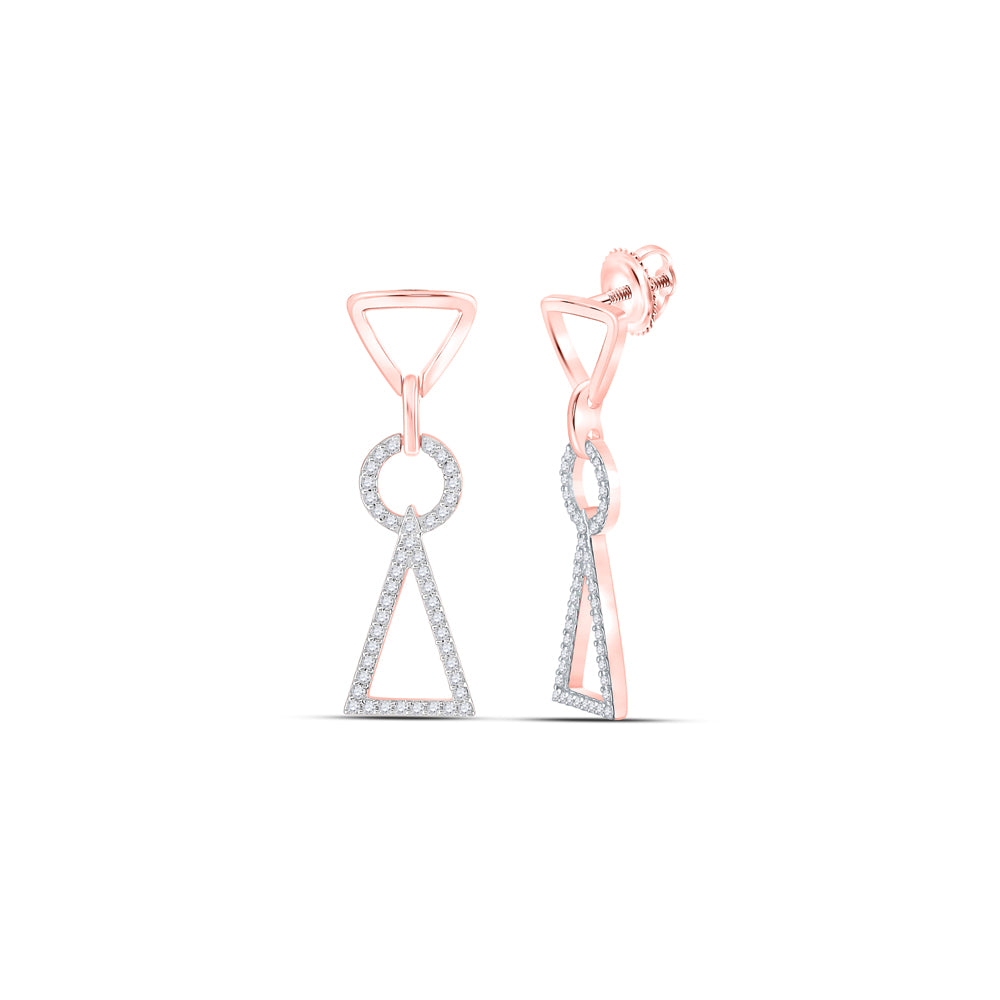 14kt Rose Gold 3/8ctw Diamond Earring