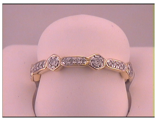 14kt Yellow Gold 1/5ctw Diamond Stackable  Band