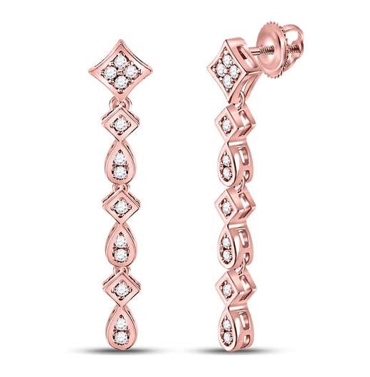 14kt Rose Gold 1/5ctw Diamond Earring